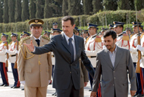 Bashar Al-Assad szriai s Mahmoud Ahmadinejad irni elnk