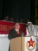 Jozef Hrdlicka, a Szlovk Kp vezetjnek felszlalsa a konferencin